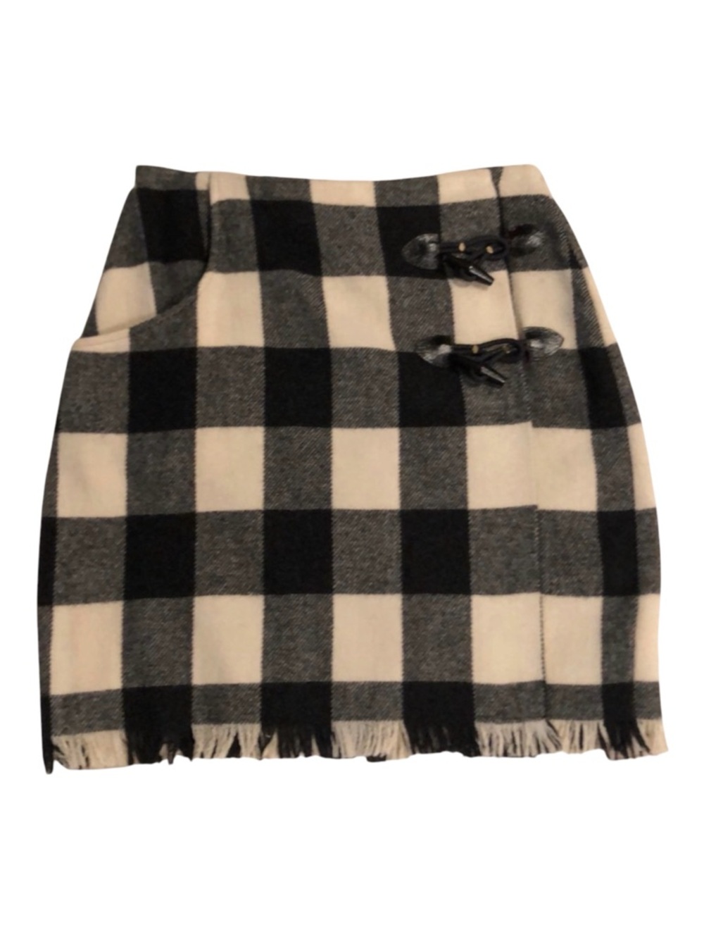 Buffalo Plaid Blanket Skirt